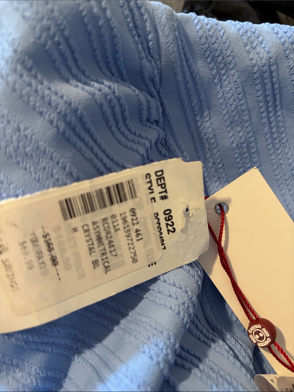 Red Carter One-Shoulder Cutout One-Piece Swimsuit in Light Blue M $168 BNWT - Picture 10 of 10